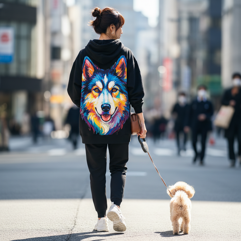 パーカー バックプリント